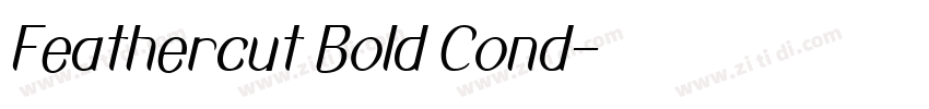 Feathercut Bold Cond字体转换